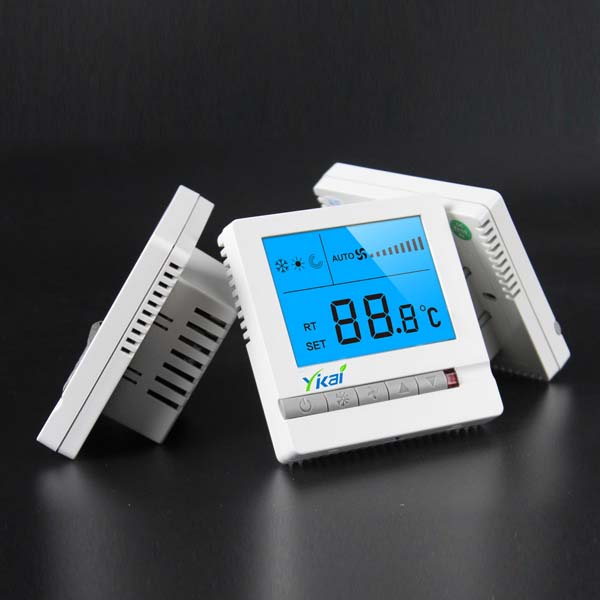 中央空调开关控制面板液晶温控器智能可调温度风机盘管温控器开关